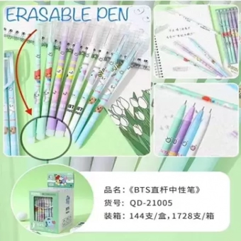 BTS Erasable Gel Pen 0.5mm Pen Gift Set